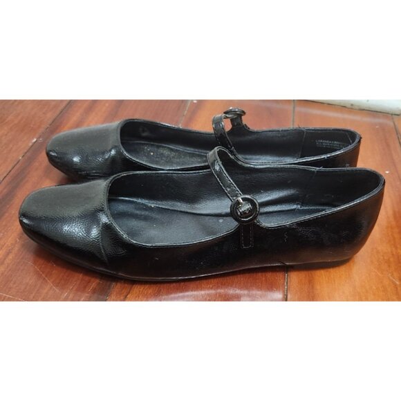 Steve Madden Black Patent Mary Jane Flats Square Toe Balletcore Shoes Size 9.5 - Picture 4 of 10
